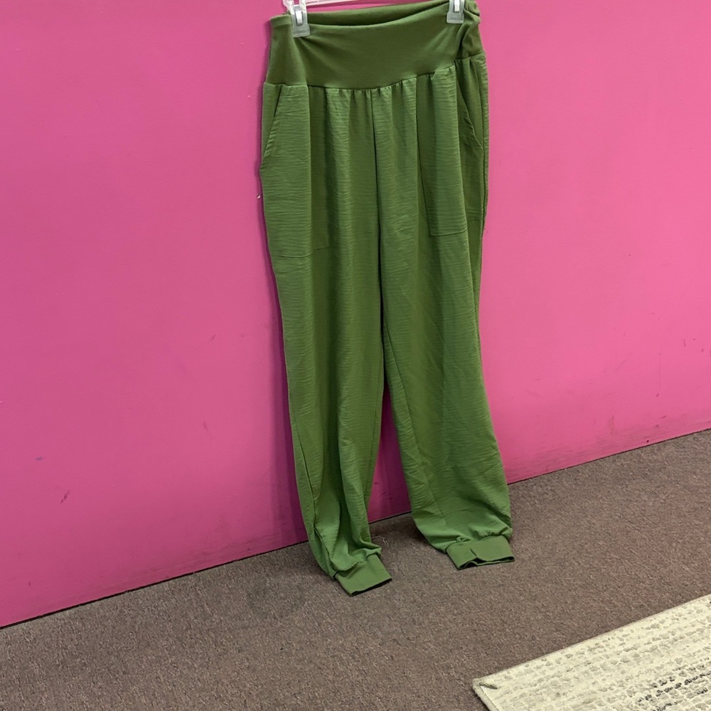Women’s Olive Green Relaxed Waistband Pants